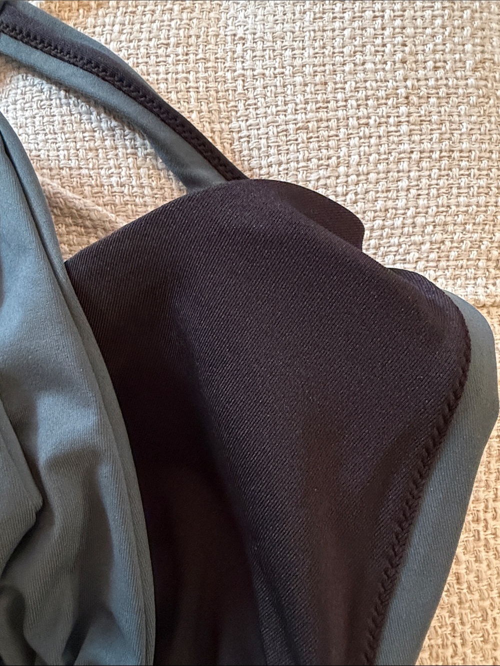 Victoria’s Secret/BECCA Gray Halter Top L Black Hipster Bottoms S Two-Piece Swim - Picture 8 of 9